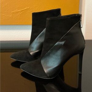 Zara Sleek Black Heeled Boots